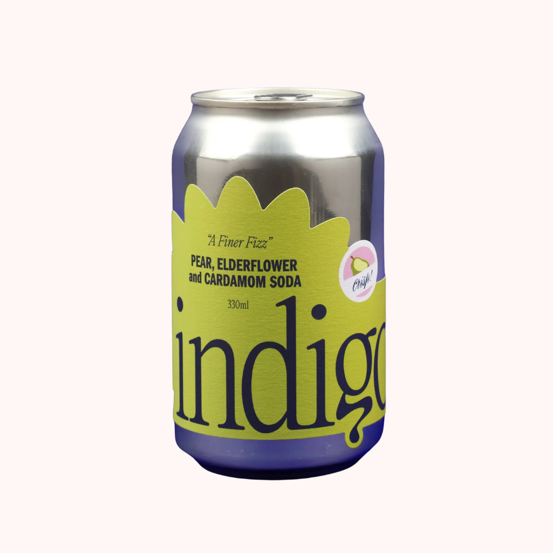 Indigo Soda Co -PEAR, ELDERFLOWER and CARDAMOM SODA