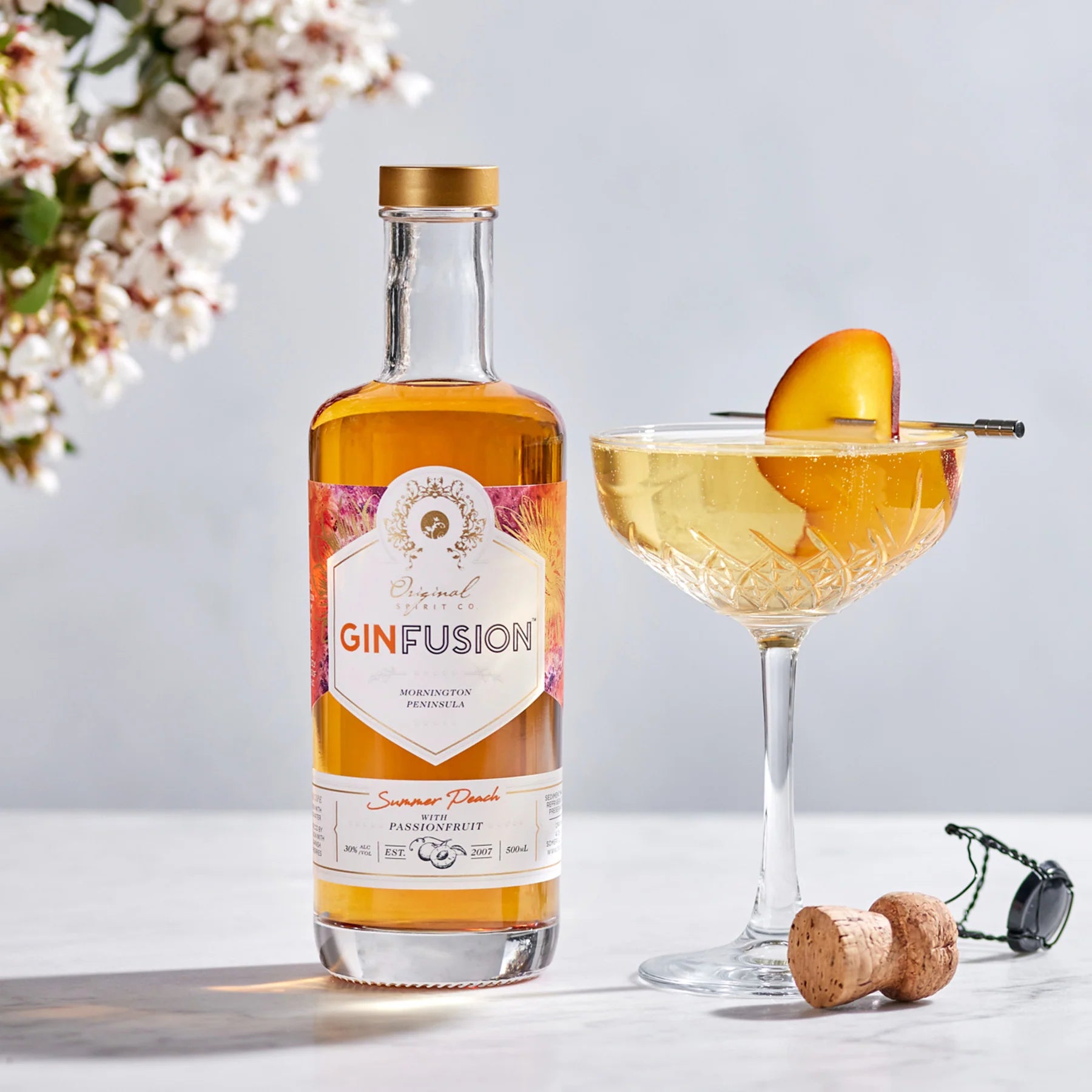 Original Spirit Co - Ginfusion Summer Peach & Passionfruit Gin - REH Liquids