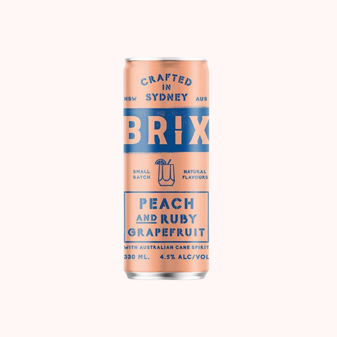 Brix Distillers - Rum with Peach & Ruby Grapefruit Cocktail RTD